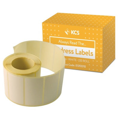 Étiquettes d'adresse blanches KCS rouleau de 500 - 89 x 36 mm