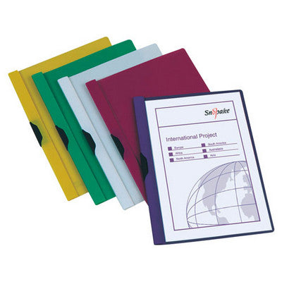 Porte-documents à clip A4 Snopake (lot/5) - couleurs assorties