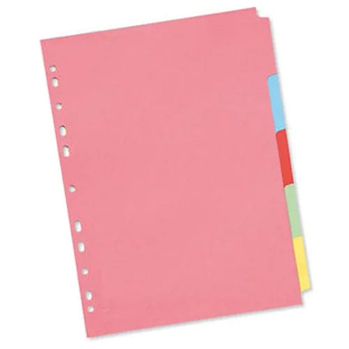 Intercalaires A4 en papier kraft - 5 positions