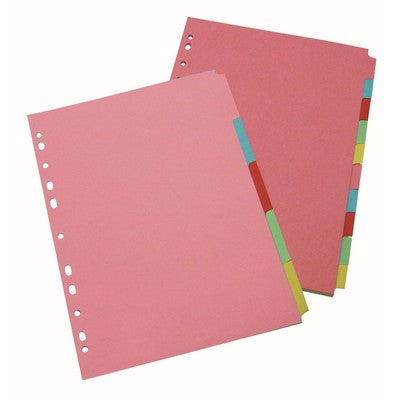 Intercalaires A4 extra larges en carton manille - 5 positions