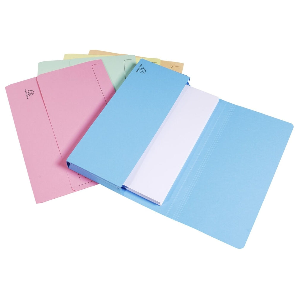 Pochettes pour documents A4 Aquarel (lot/50) - couleurs pastel assorties