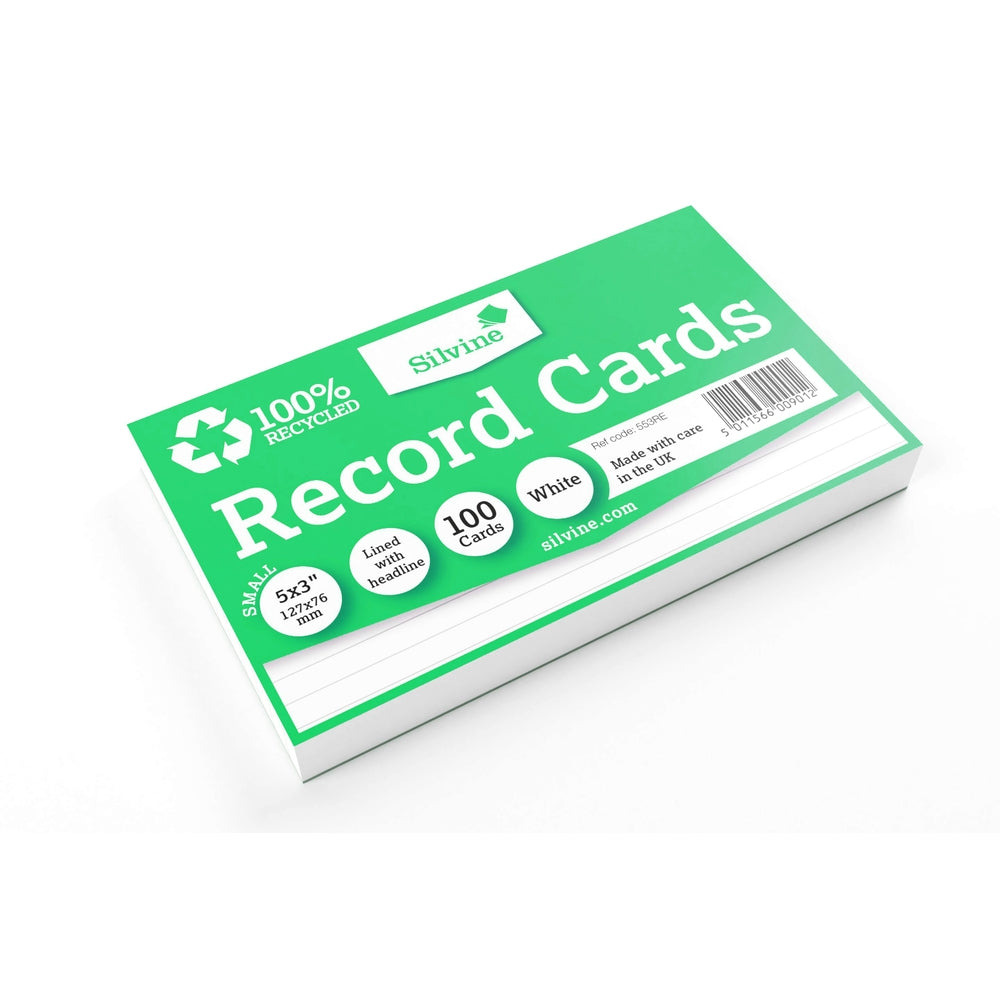 Cartes blanches 100 % recyclées 126 x 76 mm