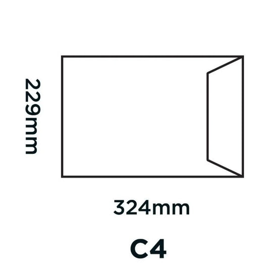 Enveloppes Peel+Seal blanches - Boîte de 250 - C4 PS 110 g/m²