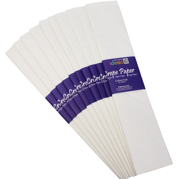 Papier crépon blanc, Lot de 10