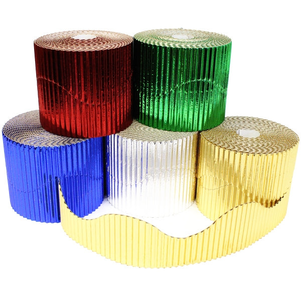 Rouleaux de bordure ondulée métallisée (lot/5)