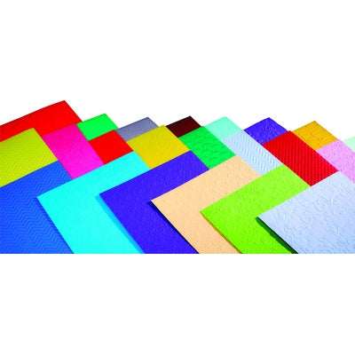 Assortiment de papier cartonné gaufré arc-en-ciel A4 (lot/50)