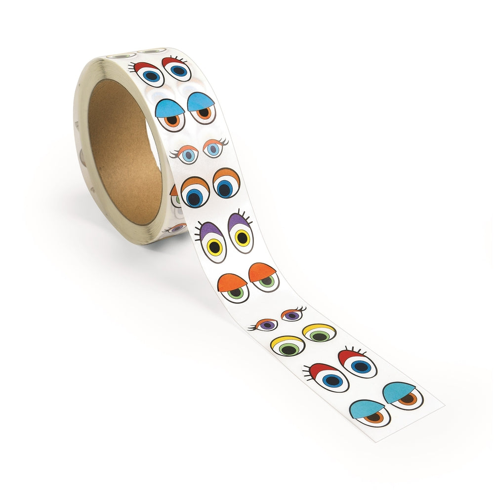 Gomettes yeux en rouleau (lot/1000 paires) - couleurs