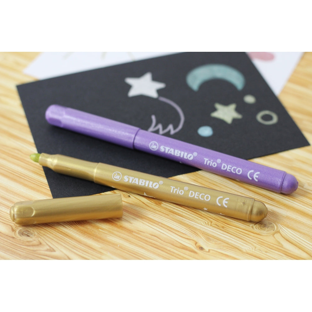 Feutres métalliques STABILO Trio Deco (lot/8)