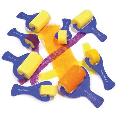 Rouleaux en mousse jaunes/bleus (lot/8)