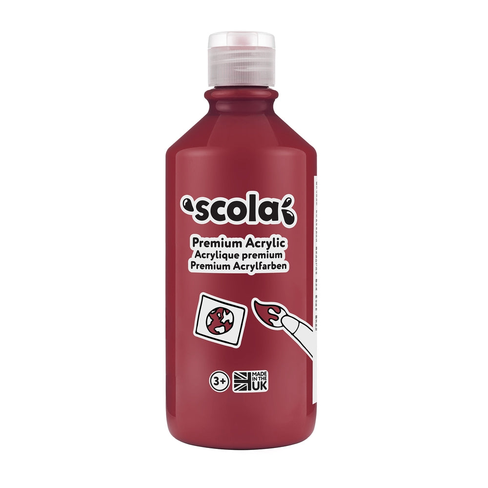 Peinture acrylique 500 ml - Rouge chaud