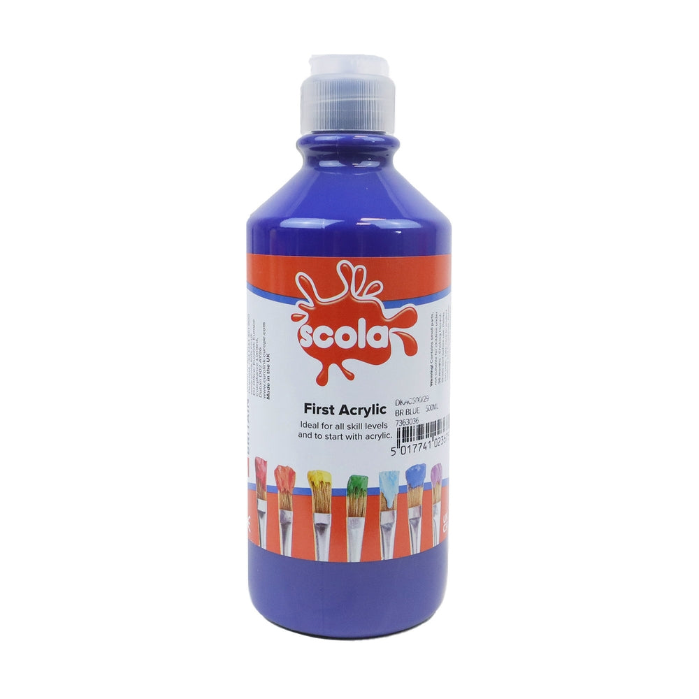 Peinture acrylique 500 ml - Bleu chaud
