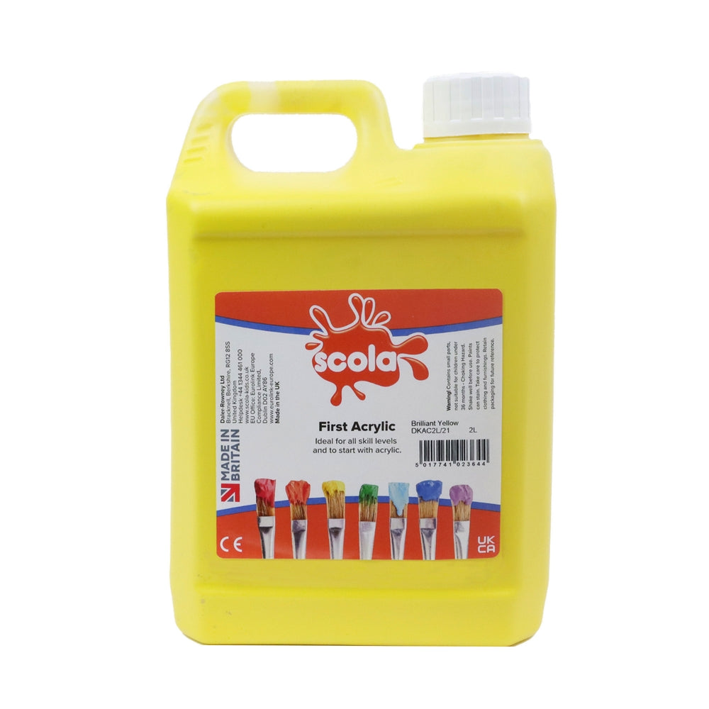 Peinture acrylique 2 litres - Jaune vif