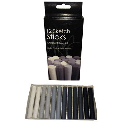 Pastels tendres tons gris assortis (lot/12)