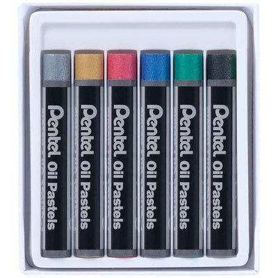 Pastels à l'huile métalliques Pentel Arts (lot/6)