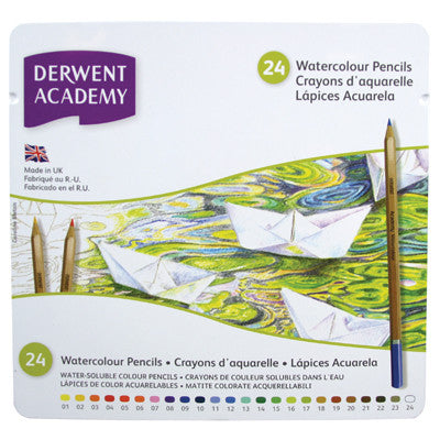 Crayons aquarellables Derwent Academy (lot/24)