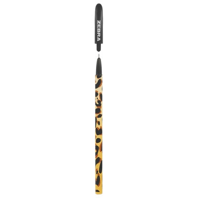 Stylos bille imprimés animaux zébrés (lot/10) - noir