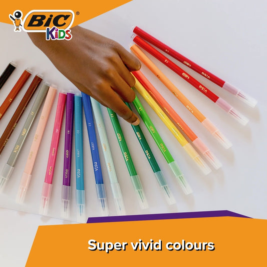 Feutres fins BIC Visa couleurs assorties (lot/288)
