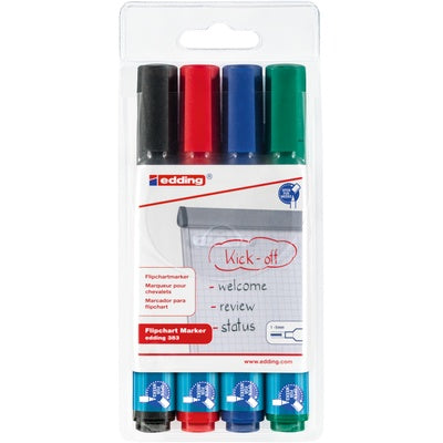 Marqueurs permanents Edding 383 (lot/4) - coloris assortis