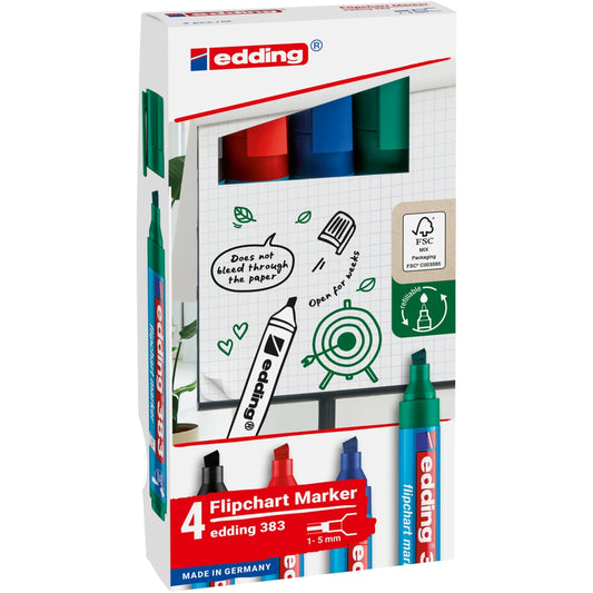 Marqueurs permanents Edding 383 (lot/4) - coloris assortis