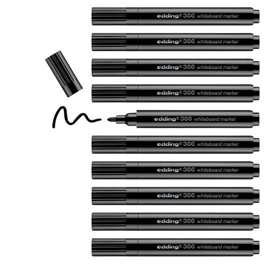 Marqueurs effaçables à sec Edding 366 Mini pointe ronde (lot/100) - noir
