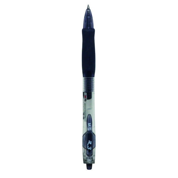 Stylos gel rétractables M&G R3 Soft Grip - noir (lot/12)