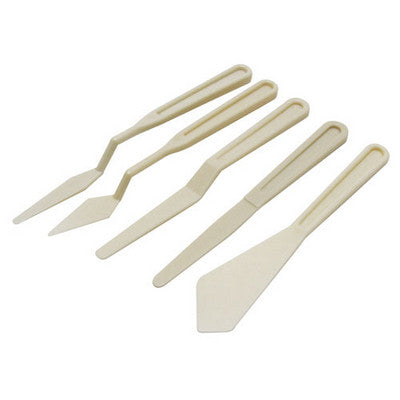 Spatules à peinture en plastique blanc (lot/4)