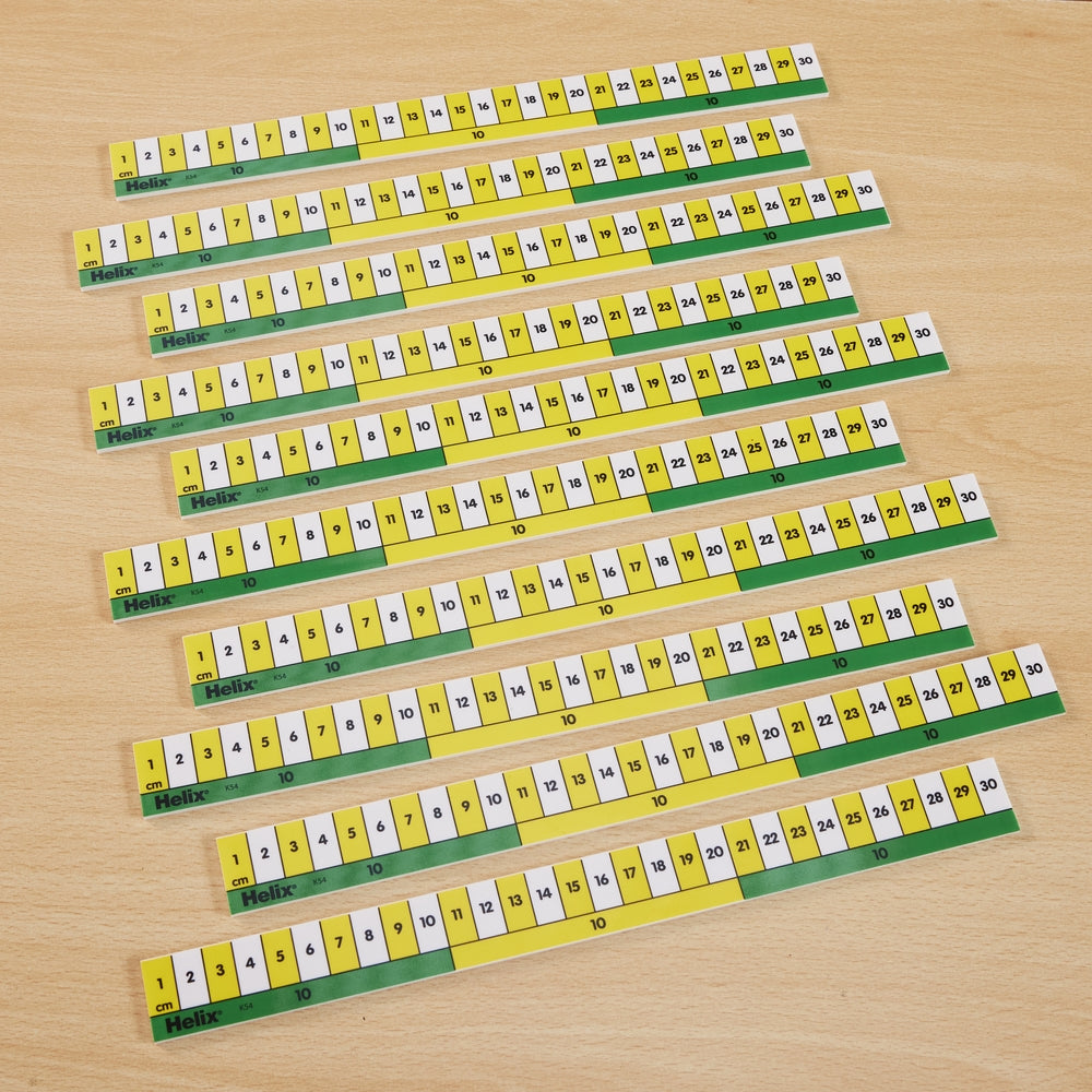 Règle Helix Early Learning blanche/jaune