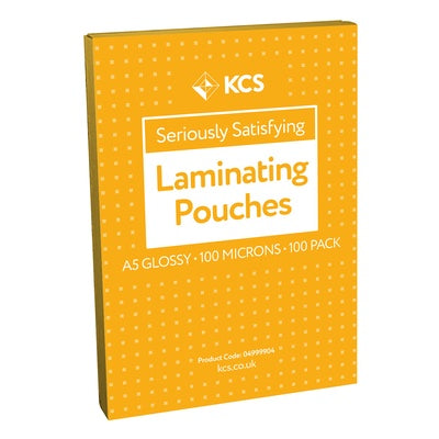 Pochettes de plastification brillantes KCS (lot/100) A5 200 microns (2x100)