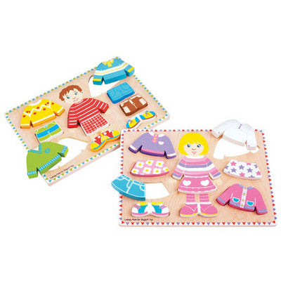 Puzzle pour habiller une fille et un garçon