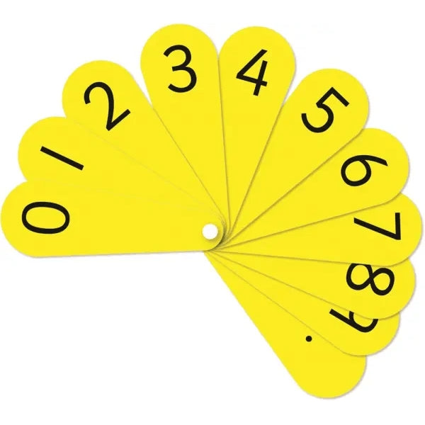 Éventails numériques jaunes pour enseignants (lot /2)