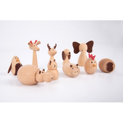 Animaux en bois (lot/10)