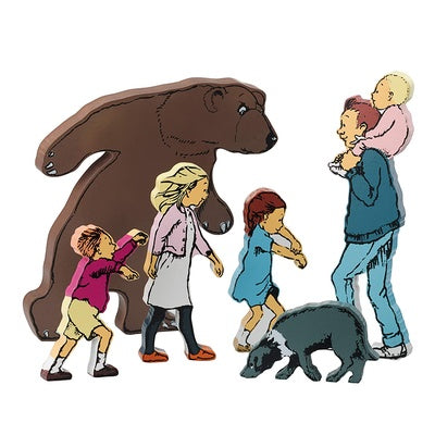 Nous partons à la chasse à l'ours Personnages en bois