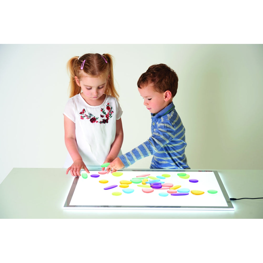 Lot de 36 Galets arc-en-ciel translucides pour enfants