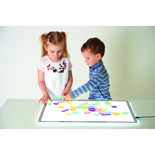 Lot de 36 Galets arc-en-ciel translucides pour enfants