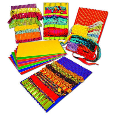 Cartes à tisser arc-en-ciel (lot/20)