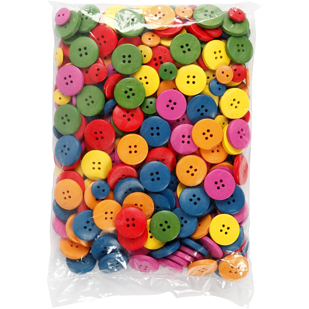 Boutons ronds en bois assortis (lot/360)