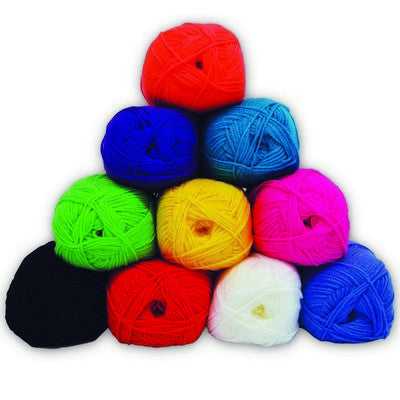 Pelotes de laine à tricoter double tricot (lot/10)