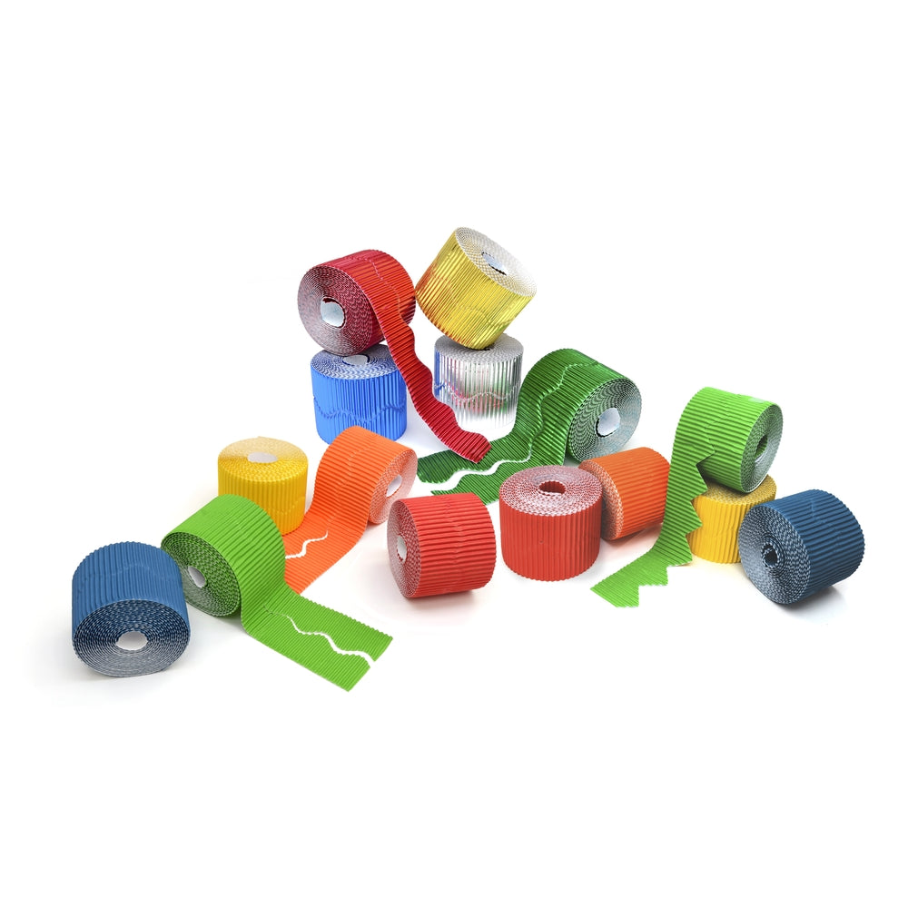 Rouleau de bordure festonnée 10 m - métallique et zigzag (lot/15)