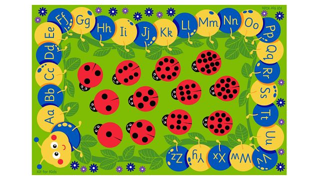 Tapis chenille et coccinelles