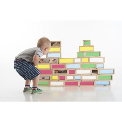 Blocs en bois arc-en-ciel (lot/36)