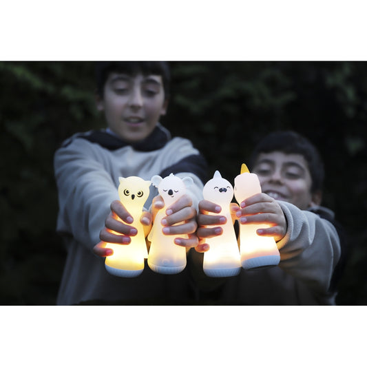 Lampes torches personnages lumineuses (lot/4)