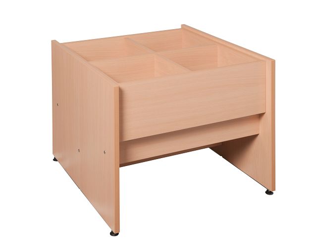 Bac à albums Méloxy 4 cases - hêtre naturel