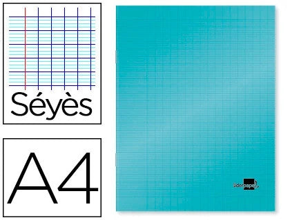 Cahiers couverture plastique souple Liderpapel - 170 x 220 mm 96 pages Séyès