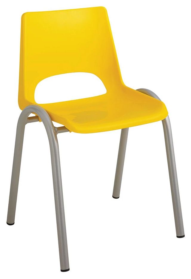 Chaise coque plastique taille 3 - coque jaune