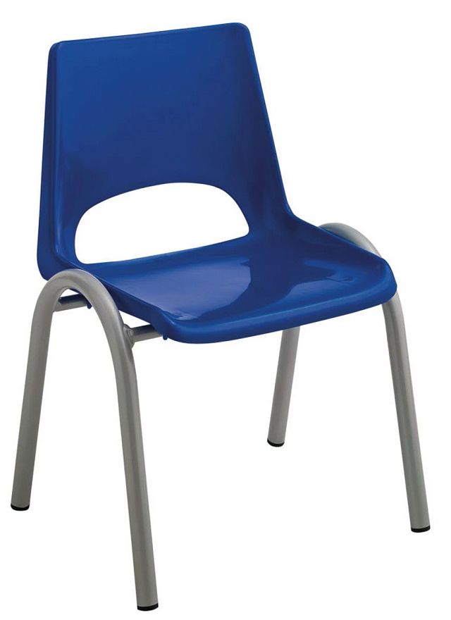 Chaise coque plastique taille 3 - coque bleue