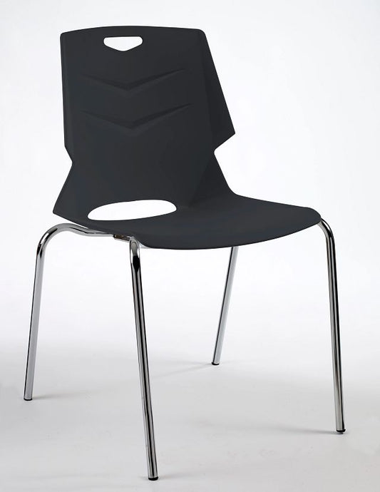 Chaise Wimy pieds métal - gris