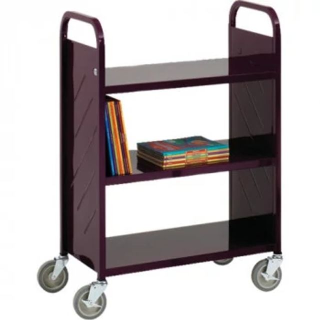 Chariot 3 tablettes droites - noir