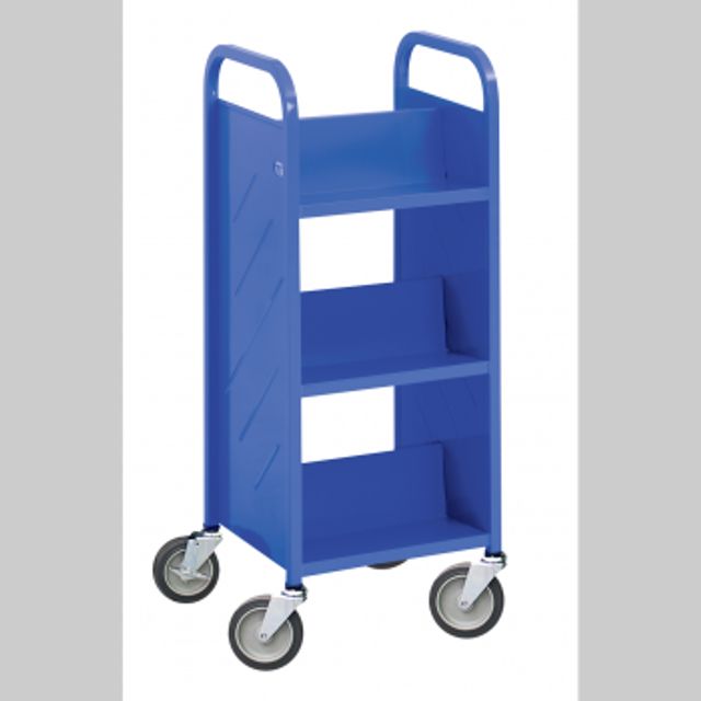 Chariot étroit 6 tablettes inclinées - aubergine