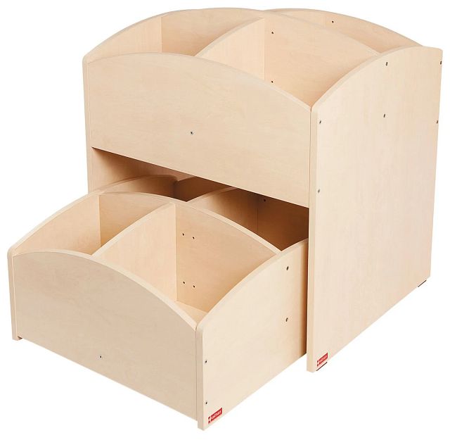 Bac haut + bac bas 4 cases - bouleau