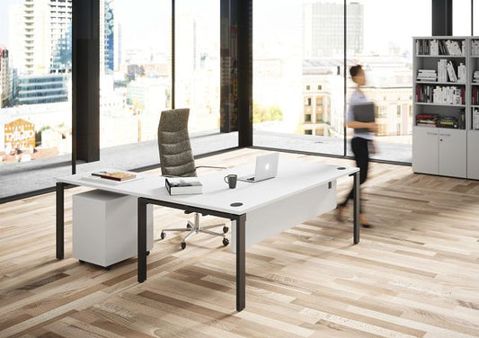 Voile de fond Astrolite plan L1400 mm - blanc/équerres aluminium